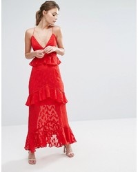vestido-rojo-largo-encaje-03_7 Червена дълга дантелена рокля