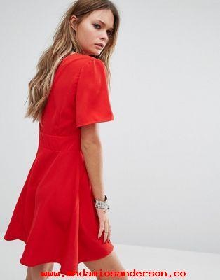 vestido-rojo-liso-94_12 Обикновена червена рокля