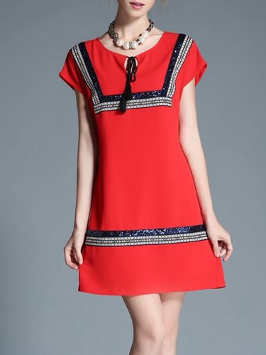vestido-rojo-liso-94_14 Обикновена червена рокля