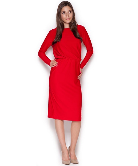 vestido-rojo-media-pierna-11_19 Червена рокля със средна дължина