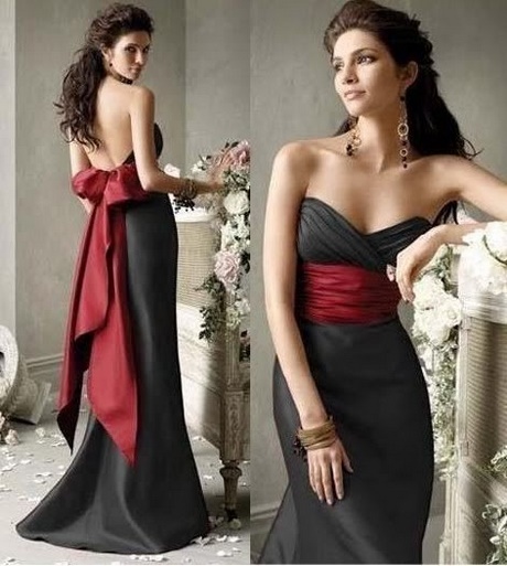 vestido-rojo-negro-40_18 Черна червена рокля