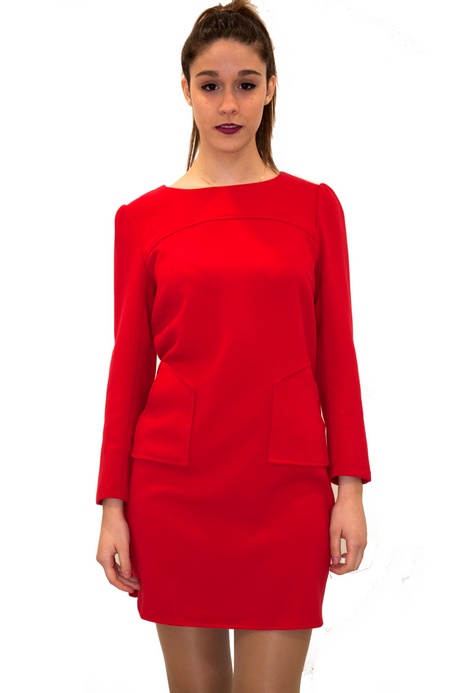 vestido-rojo-una-manga-69_18 Червена рокля с един ръкав