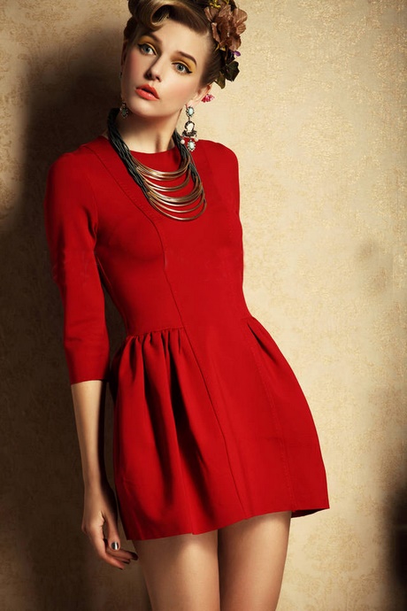vestido-rojo-una-manga-69_7 Червена рокля с един ръкав