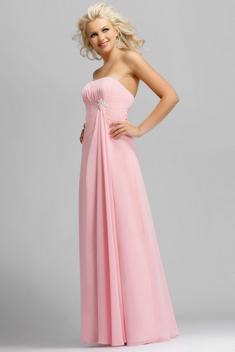 Дълга розова рокля за бала