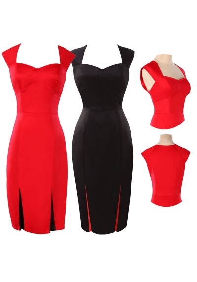 vestido-tubo-rojo-86_11 Червена рокля-молив