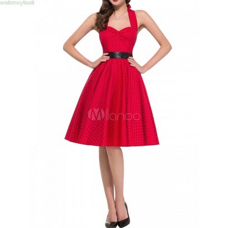 vestido-vintage-rojo-57_3 Червена реколта рокля