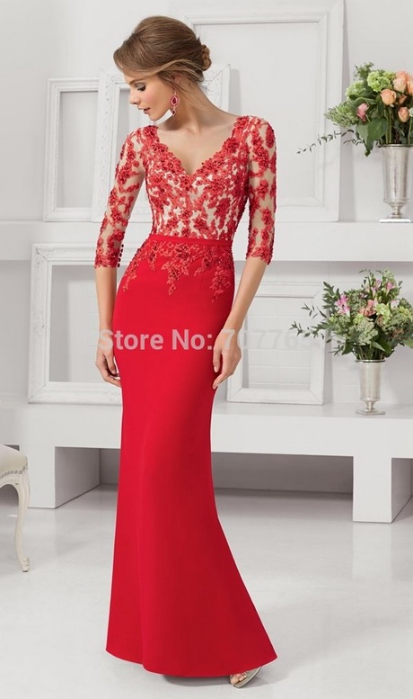 vestidos-de-encaje-largos-rojos-56_10 Червени дълги дантелени рокли
