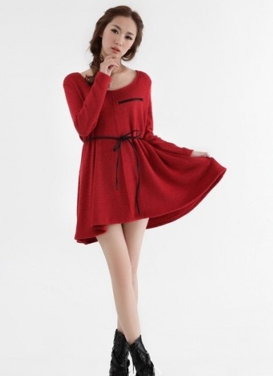 vestidos-rojos-de-manga-larga-11_11 Червени рокли с дълъг ръкав
