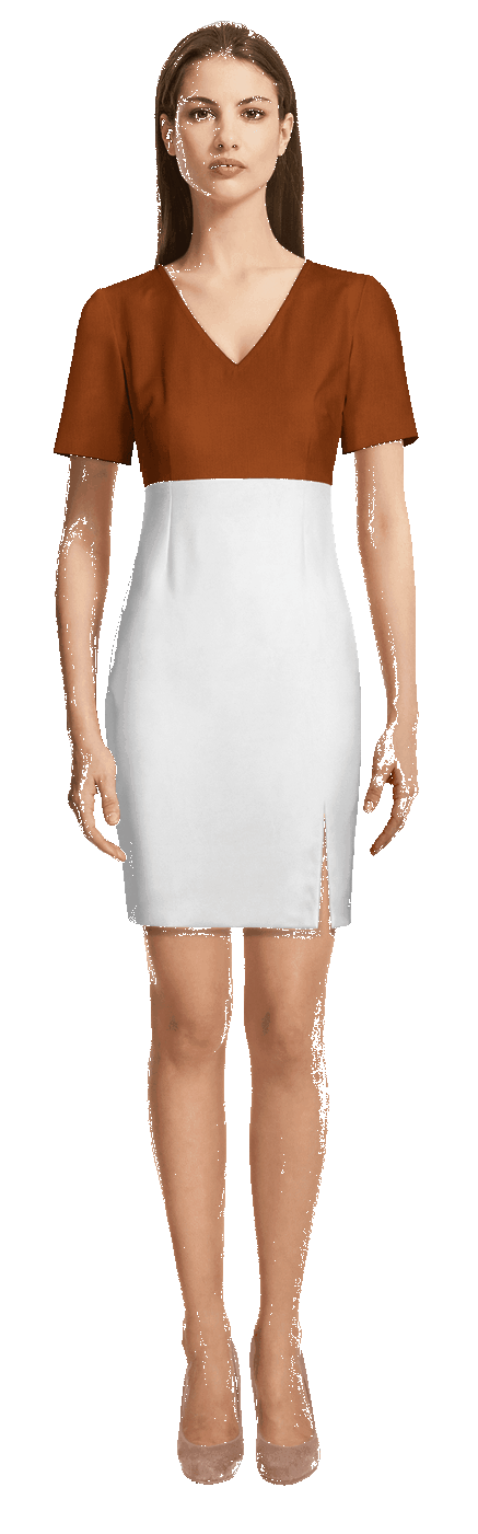 vestido-blanco-corto-con-escote-50 Къса бяла рокля с деколте