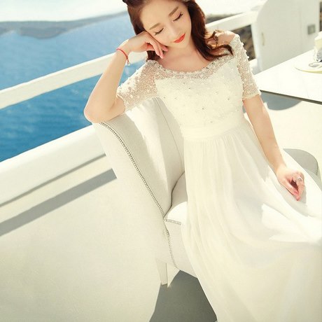 vestido-blanco-media-manga-90 Бяла рокля с къс ръкав