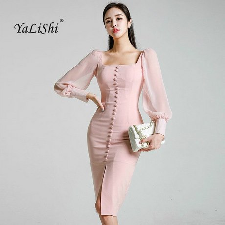 vestido-rosa-manga-larga-52_14 Розова рокля с дълъг ръкав