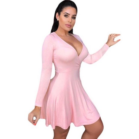 vestido-rosa-manga-larga-52_3 Розова рокля с дълъг ръкав