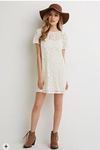 Ежедневни къси бели рокли