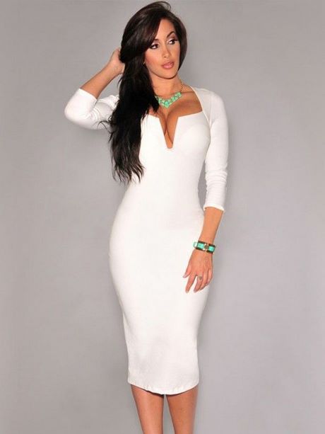 vestidos-blancos-escotados-15_2 Бели рокли с ниско деколте