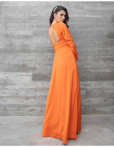vestido-naranja-largo-70_16 Дълга оранжева рокля