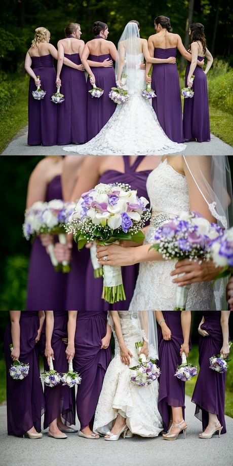 Лилави рокли за сватбени дами