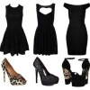 Комбинация от обувки с черна рокля