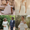 Къси сватбени рокли за гражданска сватба 2023