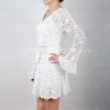 Бяла плетена рокля