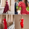 Червена коктейлна рокля 2023