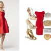 Сандали за червена рокля