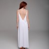 Памучна дълга бяла рокля