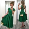 Зелена коктейлна рокля